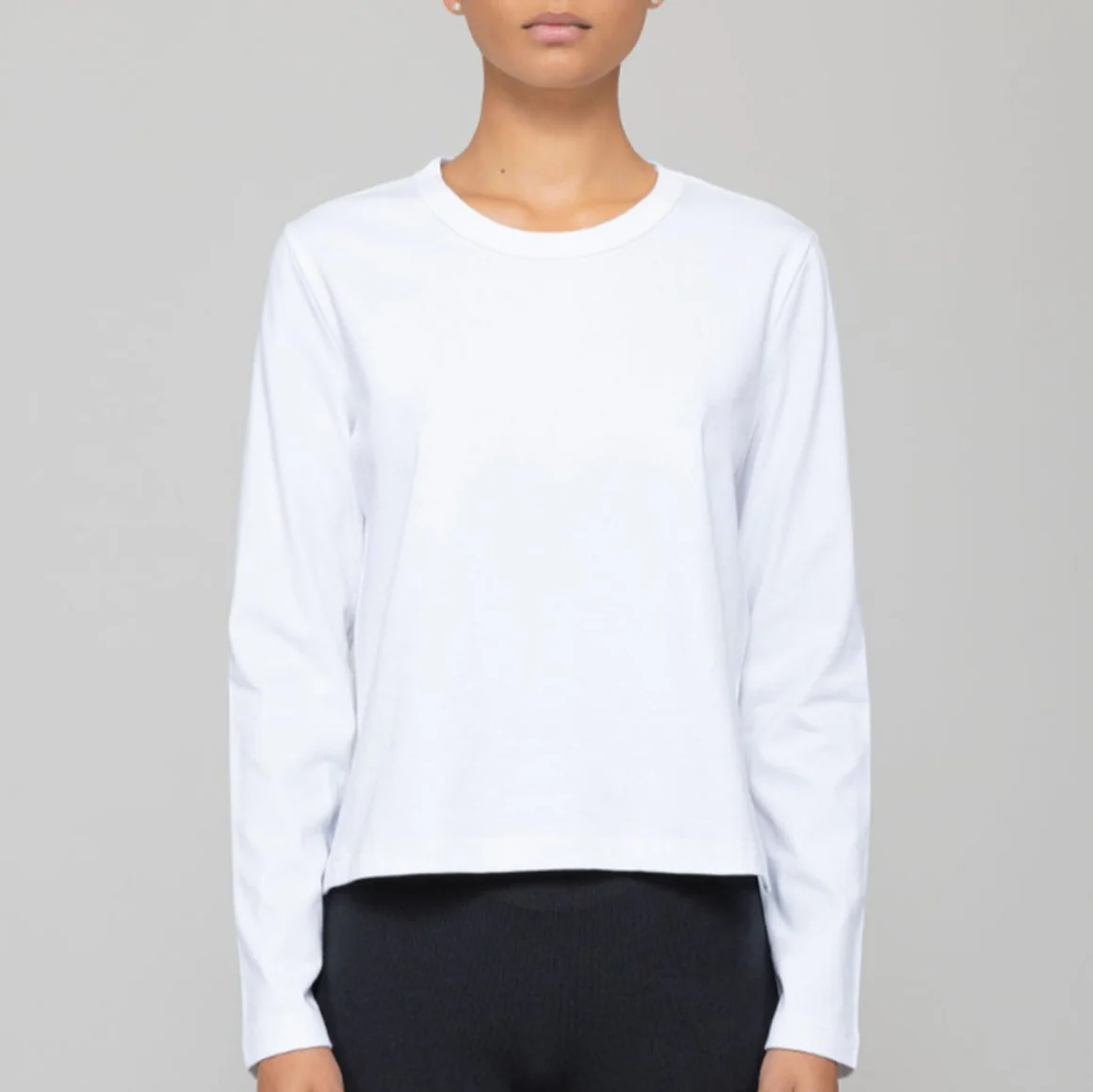 Maya Cotton Crewneck Long Sleeve Tee - Image 4