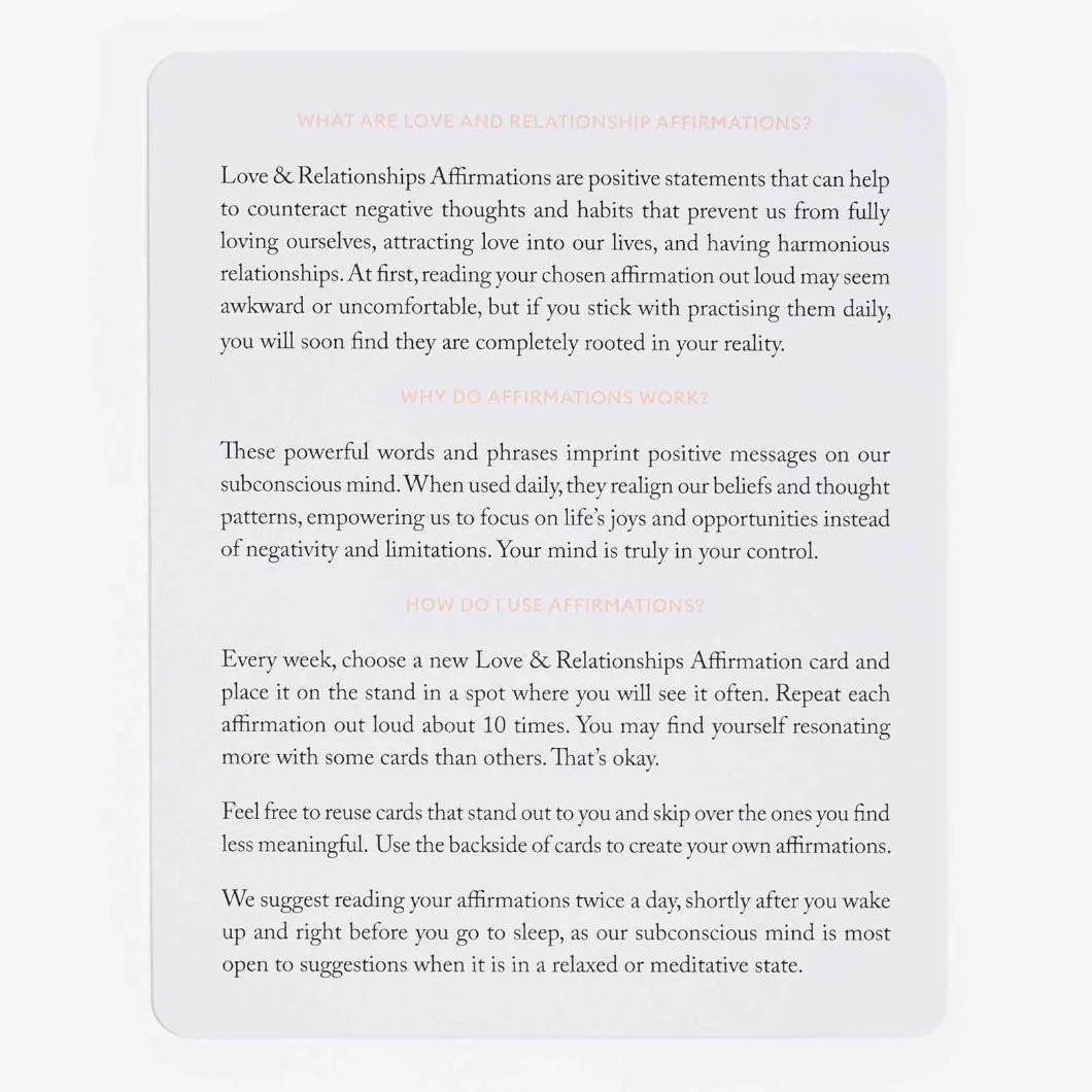 Mindful Affirmation Cards for Love & Relationships - Image 7