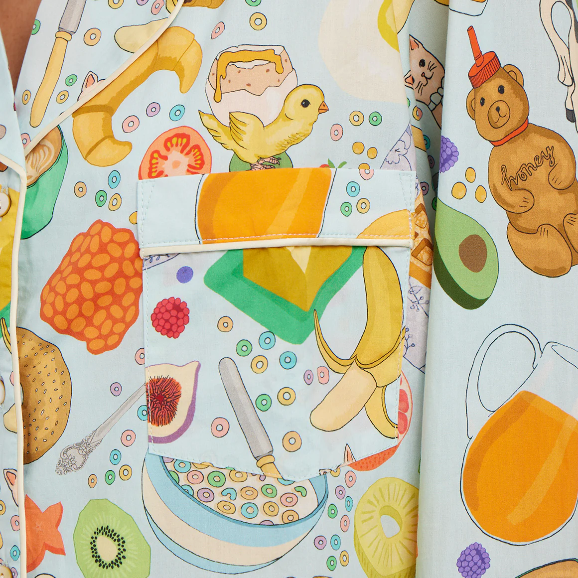 Organic Cotton Printed Long PJ Set - Image 4