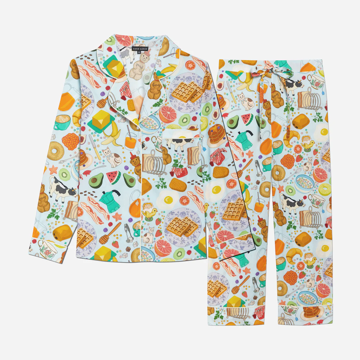 Organic Cotton Printed Long PJ Set - Image 5