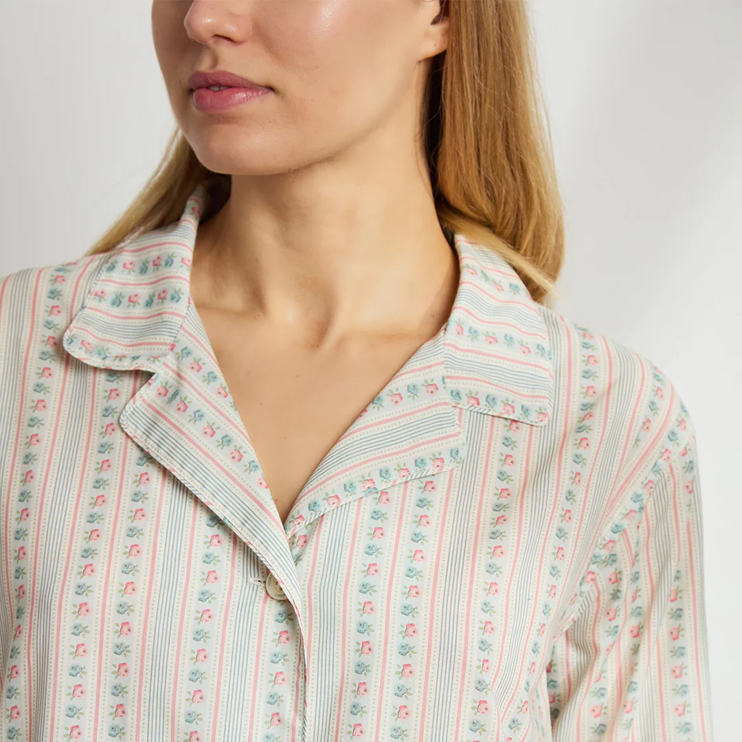 Printed Floral Cotton Long PJ Set - Image 4