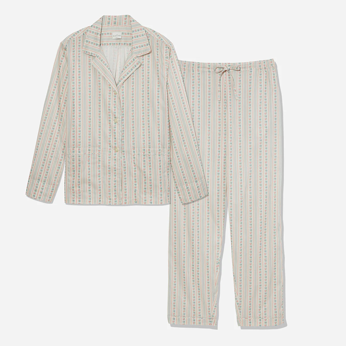 Printed Floral Cotton Long PJ Set - Image 5