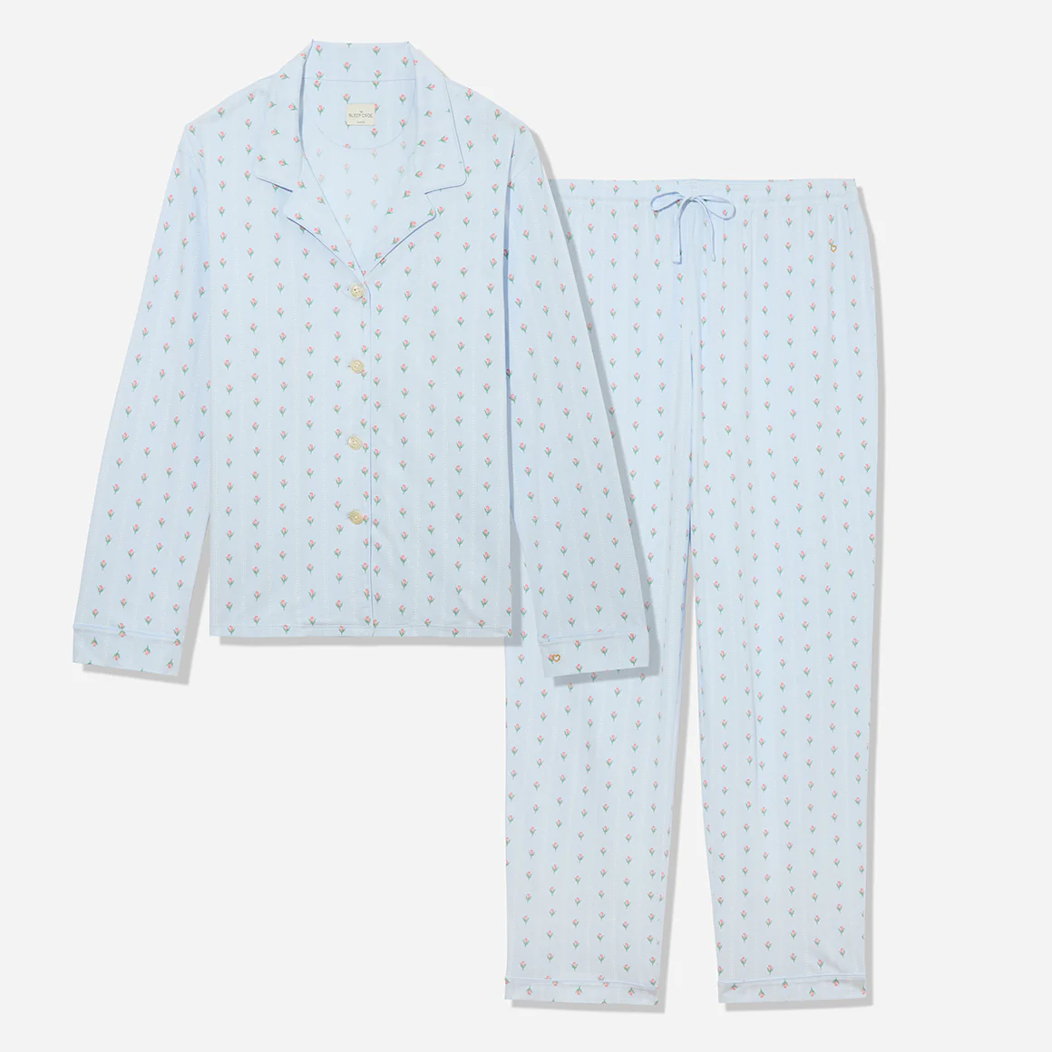 Printed Organic Pima Cotton Long PJ Set - Image 3