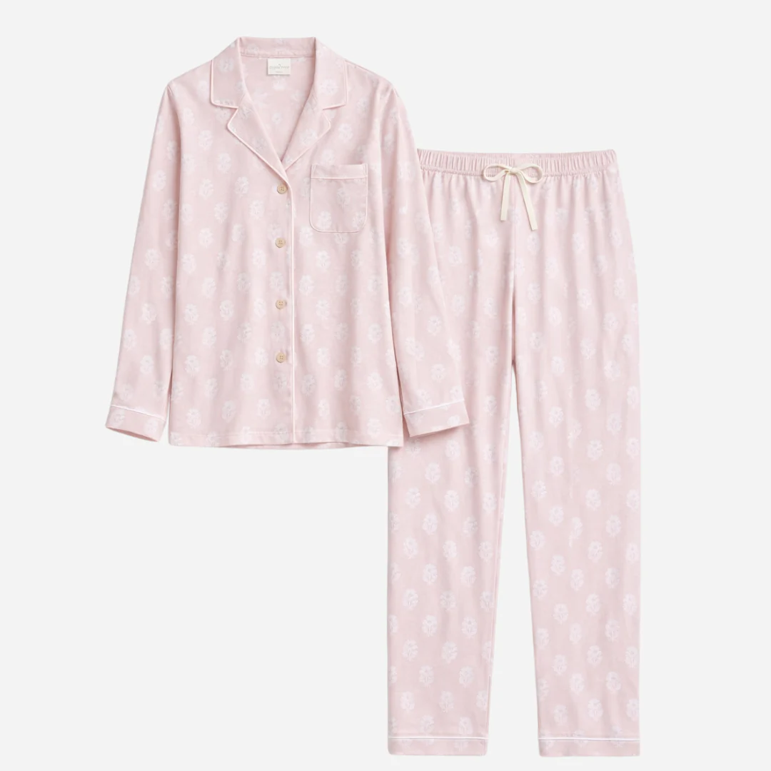 Printed Organic Pima Cotton Long PJ Set - Image 6