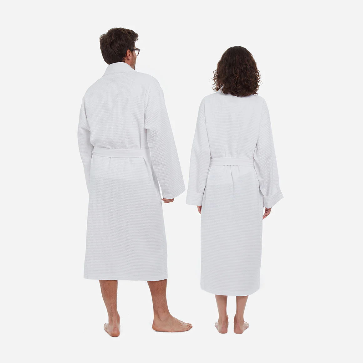 Unisex Organic Cotton Waffle Bathrobe - Image 3