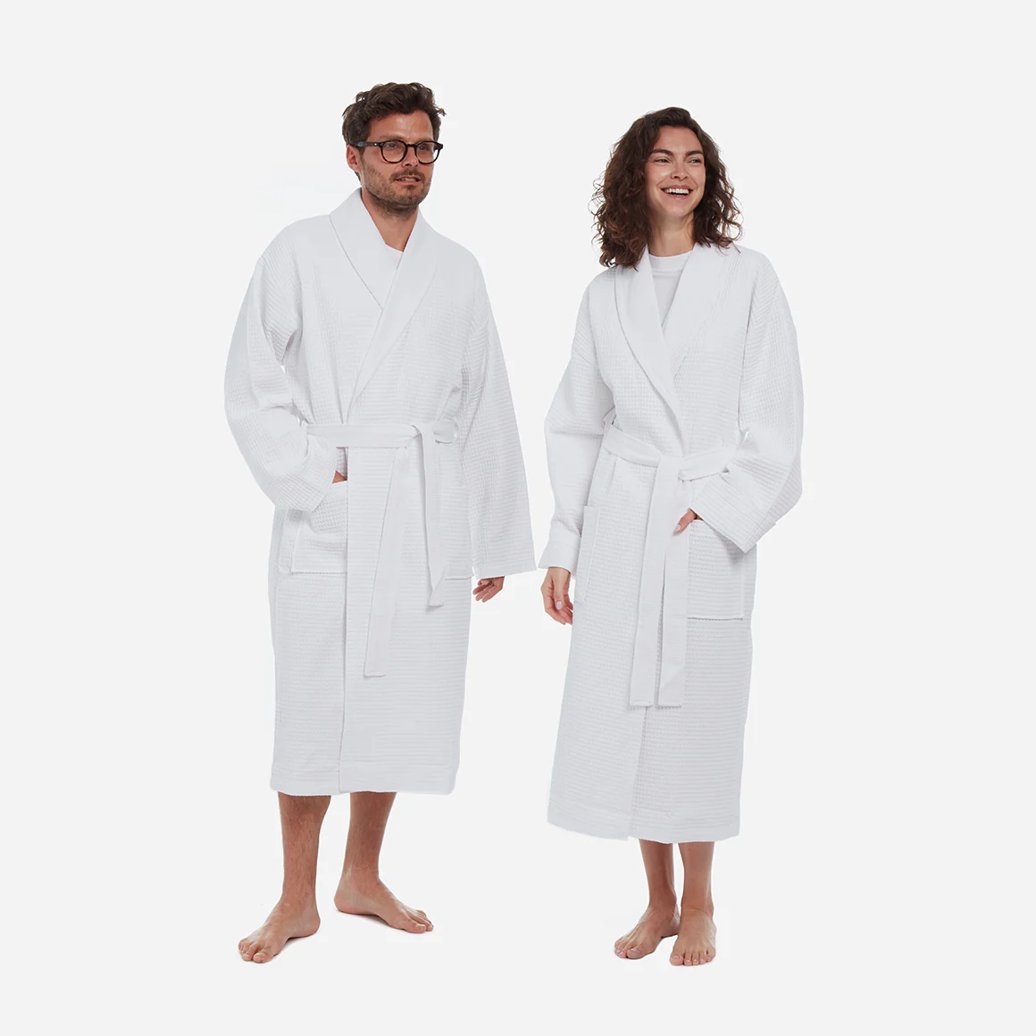Unisex Organic Cotton Waffle Bathrobe - Image 4