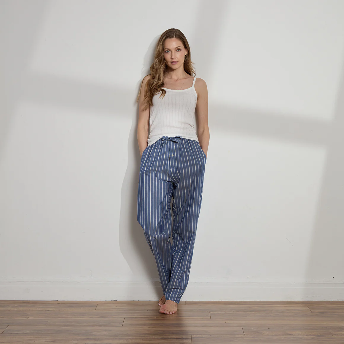 Unisex Striped Cotton Boyfriend Pant - Image 3